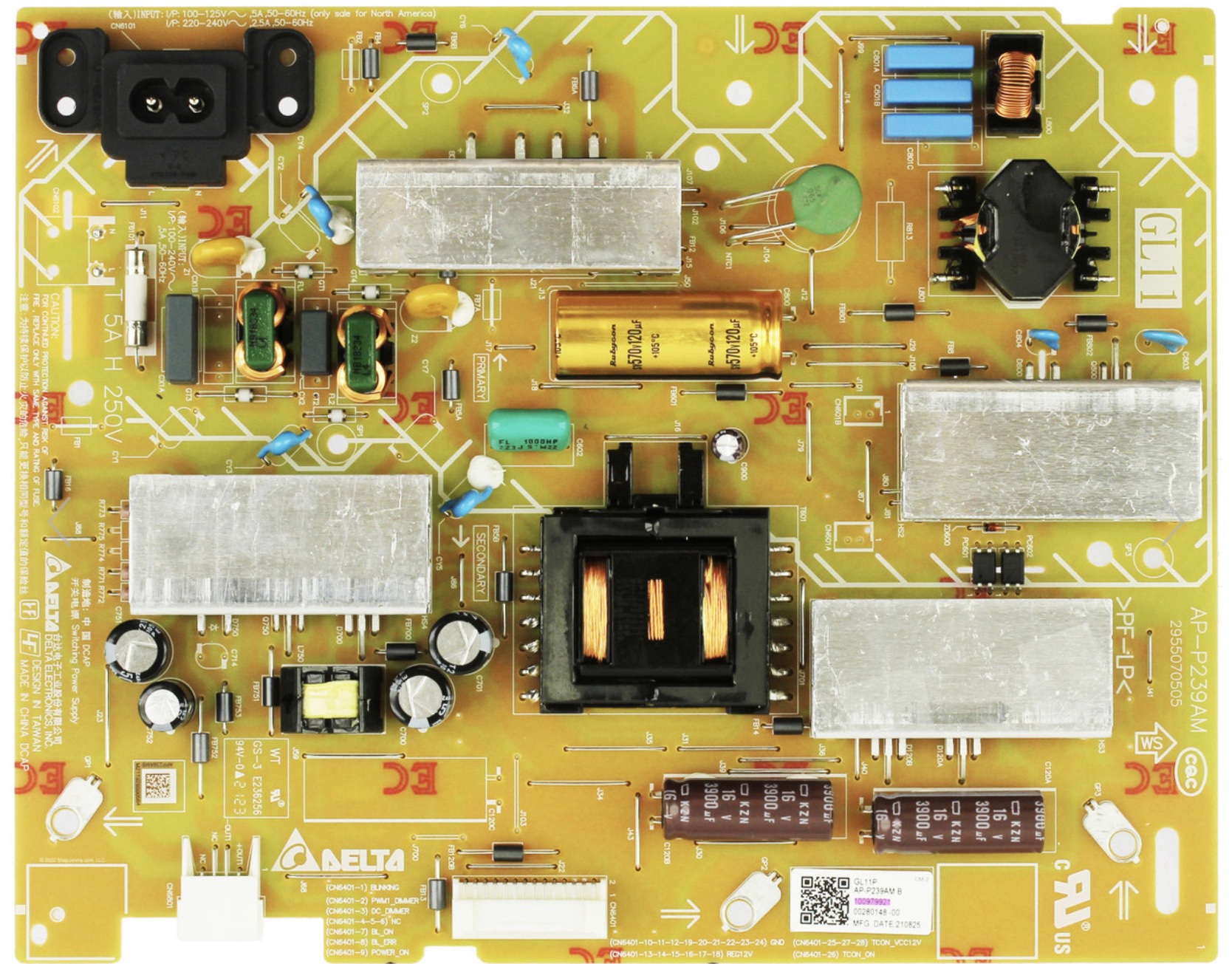 Sony 1-009-799-21 Power Board